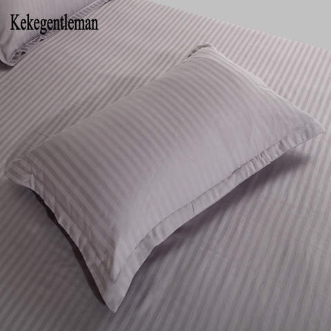 Kekegentleman 2 pcs/lot 48*74cm pillow case, 100% cotton stripe pillow cover, pillowcase in solid color ► Photo 1/6