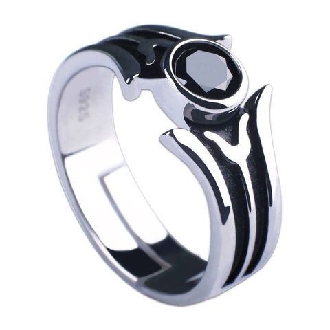 Deluxe Anime Sword Art Online Kirito Cosplay Kirigaya Kazuto SAO 925 Silver Ring New ► Photo 1/4