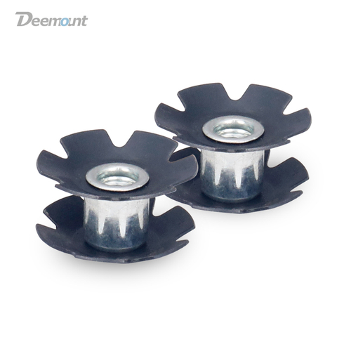 Deemount 2PCS/Lot Bicycle Front Fork Mount Core MTB Fastening Bolts Star Nuts for 1-1/8