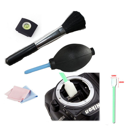 Foleto 5 In 1 spirit hot shoe Lens brush Cleaning Kit Camera Pen Cleaning Pen/Cloth Lens Air Blower for canon nikon sony pentax ► Photo 1/6