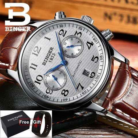 Switzerland Binger Luxury Brand Men's Watches Relogio Waterproof Watch Male Automatic Mechanical Men Watch Sapphire B-603-54 new ► Photo 1/6