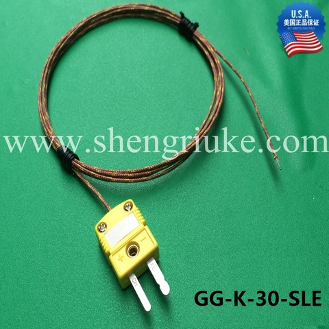 OMEGA glass braid insulated type K thermocouple wire fiberglass hot temperature sensor GG-K-30-SLE ► Photo 1/1