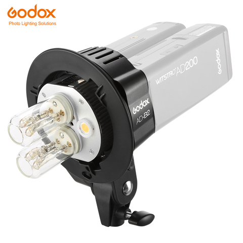 In Stock New Arrival!!! Godox AD200 AD-B2 Bowens Mount double tubes Light Head Bracket for AD200 Portable Flash ► Photo 1/6