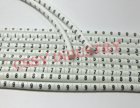 freeshipping  1000pcs/set print Cable Markers 0.5-10mm2   number 0123456789 10 different number Cable Wire Markers ► Photo 1/6