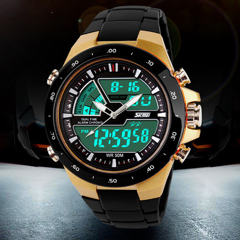 50M Waterproof Mens Sports Watches Relogio Masculino 2022 Hot Men Silicone Sport Watch Reloj S Shockproof Electronic Wristwatch ► Photo 1/6
