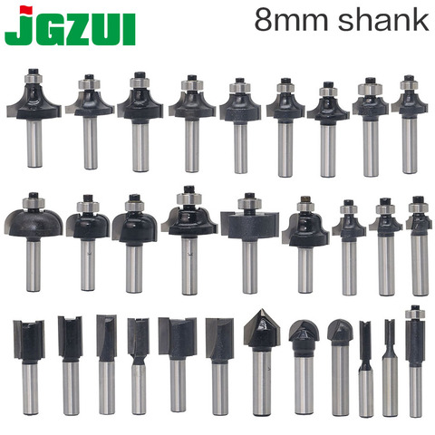 1pcs 8mm Shank wood router bit Straight end mill trimmer cleaning flush trim corner round cove box bits tools Milling Cutter RCT ► Photo 1/6