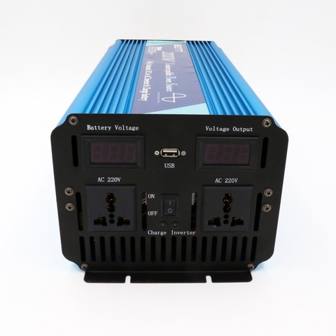 Intelligent 2000w Pure Sine Wave Inverter built in battery charger 12v 220v Power Inverter with factory price ► Photo 1/6
