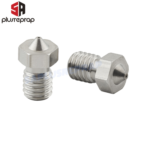 5pcs/lot V5 V6 Stainless Steel Nozzle 0.3mm 0.4mm 0.5mm Threaded M6 for 3D Printers Parts 1.75mm Filament ► Photo 1/5