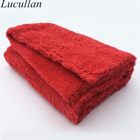 Lucullan Brand Super Glory Edgeless Plush Microfiber Towel 40x40cm 500GSM Cloths For Polishing Buffing Finishes Car Wash ► Photo 1/6