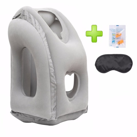 Inflatable Travel Pillow Airplane Neck Pillow and Head Support Pillow for Sleeping on the Airplane Train Car Home Office ► Photo 1/6