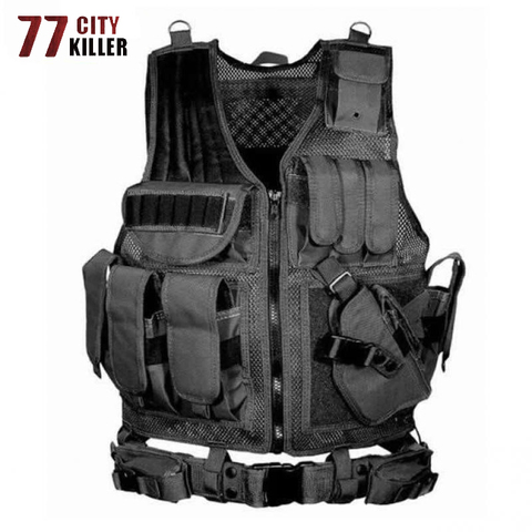 77City Killer Tactical Combat Vest Men Unloading Army Military ACU/Camouflage Men Vests Multi-pocket Body Cs Jungle Equipment ► Photo 1/6
