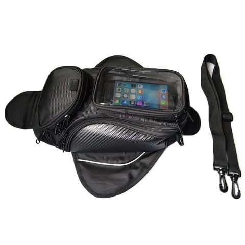 New Waterproof Motor Tank Bag Black Oil Fuel Tank Bag Magnetic Motorbike Saddle Bag Single Shoulder Bag Motorcycle Backpack ► Photo 1/5