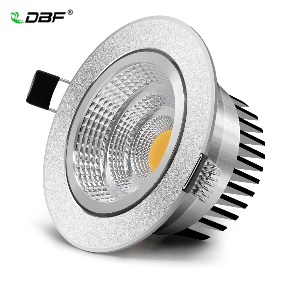 Bright Dimmable 6W/9W/12W/15W COB LED Recessed Ceiling Cabinet Light Downlight 