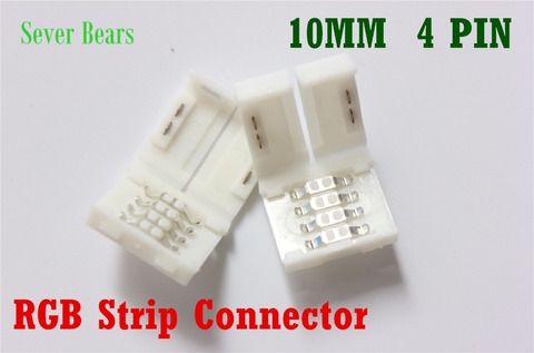 10pcs/lot 10mm 4pin connector For 5050 RGB color LED strip LED PCB board connector wire ► Photo 1/6