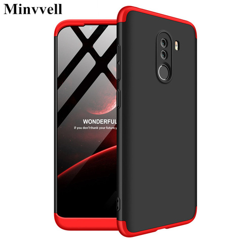 3 in 1 Case for xiaomi pocophone f1 Case 360 Full Protection Shockproof Hard Cover for Poco f1 Pocophone Cover Fundas Black ► Photo 1/6