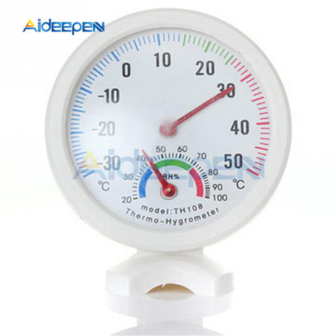 Mini Humidity Thermometer Meters Round Clock-shaped Indoor Outdoor Hygrometer Humidity Temperature Meter Gauge ► Photo 1/4