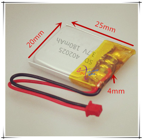 ZH1.25 plug 180mAh 402025 3.7V lithium polymer battery Bluetooth headset point reading pen electronic lighter ► Photo 1/2