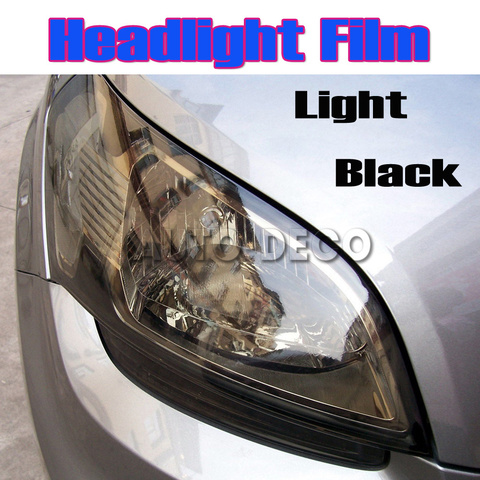 10m High Quality Light Black Car Headlight Tint Auto Light Smoke Taillight Vinyl Film FedEx Free Shipping ► Photo 1/4