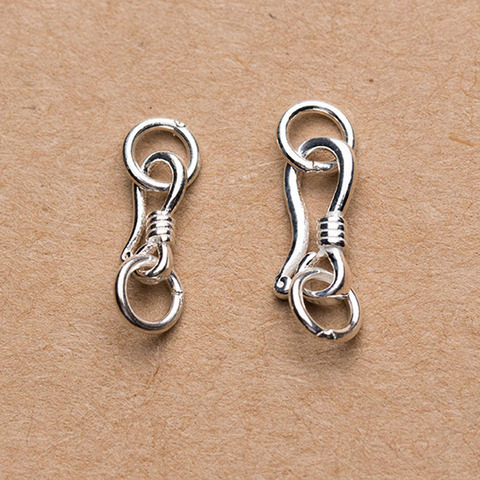 100% 925 Sterling Silver Ornament Lobster Clasps With Jump Rings 10x5/13x6mm Necklace Bracelets Hook Connector DIY Jewelry Make ► Photo 1/4