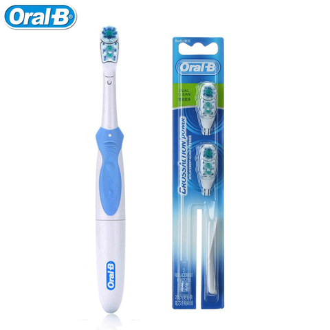 Oral B Cross Action Power Electric Toothbrush Rotating For Adults Dual Clean Replacement Teeth Brush Heads Use Aa Battery ► Photo 1/6