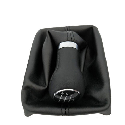 5 / 6 Speed Car Shift Gear Knob With Real Leather Knob For Audi A6 C6 (2004-2012) A4 S4 B8 8K A5 8T 8F Q5 8R 2007-2015 ► Photo 1/6