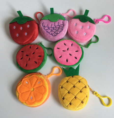 ALL Fruits Coin BAG - Small New 8CM Pineapple etc. Plush Coin Purse Wallet Pouch ; kid's Coin BAG Pouch Wallet ► Photo 1/6