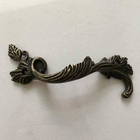 Leaves Striped Carved Handle, Kitchen Handle ,Cabinet Drawer Handle ,Door Knobs Handle Bronze Tone,1PC ► Photo 1/6