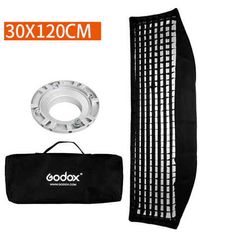 Godox Softbox 30x120cm Honeycomb Grid Strip Bowens Mount Softbox for Photo Studio Strobe Flash Light DE300 SK400II DE400 DE400II ► Photo 1/6