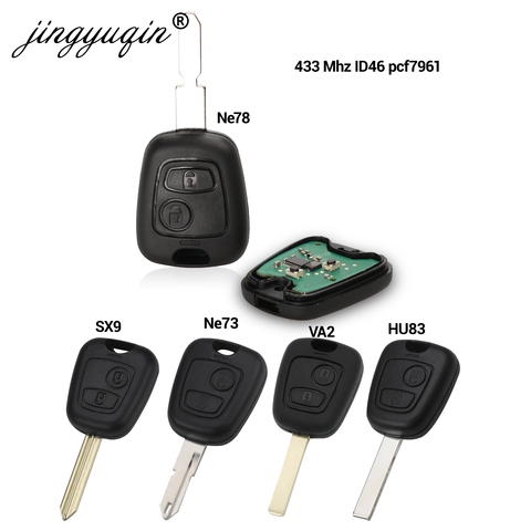 2 Button Remote Car Key Fob For Citroen C1 C2 C3 C4 Saxo Picasso Xsara Picasso Peugeot 106 206 306 307 107 207 407 Partner ► Photo 1/4