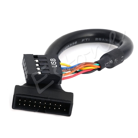 19/20 Pin USB 3.0 Female To 9 Pin USB 2.0 Male Motherboard Header Adapter Cord Drop ship ► Photo 1/6