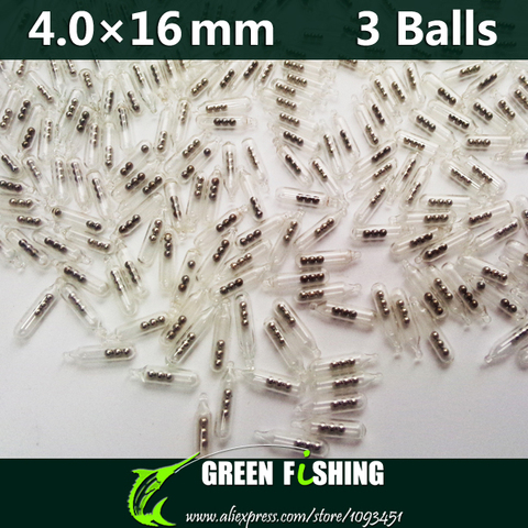 50pcs 4mm 3 balls Jig Fishing Lure Glass Rattles Insert Tube Rattles Shake Attract Fly Tie Tying Fishing rattle ► Photo 1/6
