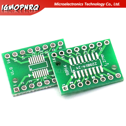 10PCS TSSOP16 SSOP16 SOP16 Transfer to DIP16 IC Adapter Converter Socket Board Module Adapters Plate 0.65mm 1.27mm ► Photo 1/1