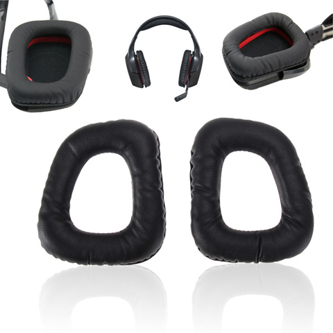 1 Pair Replacement Ear Pads Cushions Earmuffs Replace Ear Pads for Logitech G35 G930 G430 F450 Headphones Headset Case Cover New ► Photo 1/6