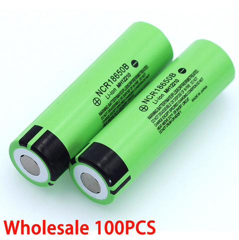 100price New Original NCR18650B 3.7v 3400mah 18650 Lithium Rechargeable Battery For Flashlight batteries wholesale ► Photo 1/6