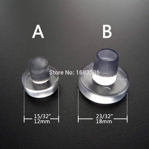 24pcs Soft Clear Transparent Furniture Table Chair Leg Feet Glide Slide Pad Floor Protector diameter 12mm 18mm ► Photo 1/5