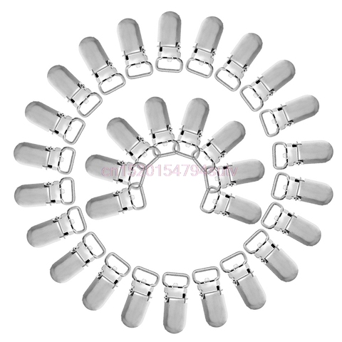 30Pcs Metal Pacifier Clips For Baby Cute Infant Soother Clasps Funny Accessories #H055# ► Photo 1/6