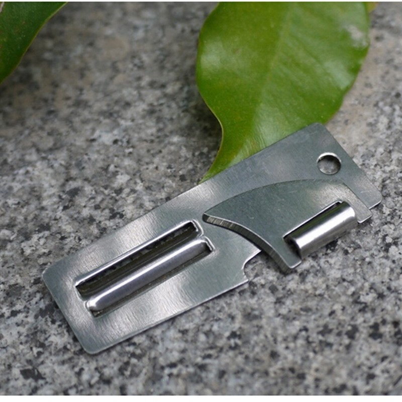 New Stainless Steel 2 in 1 EDC Pocket Multi Tool Outdoor Can