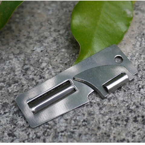 New Stainless Steel 2 in 1 EDC Pocket Multi Tool Outdoor Can Opener Fruit Multi Peeler Cutter 2\