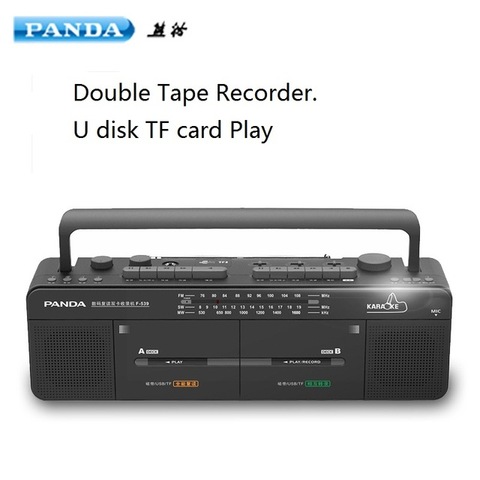 PANDA F-539 double tape campus radio students learning a foreign language karaoke radio repeater radio cassette recorder ► Photo 1/6