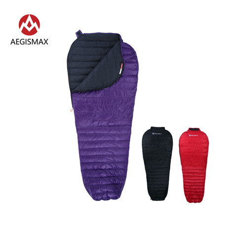 AEGISMAX  New Nano Upgrade 700FP Sleeping Bag  Ultra Dry White Goose Down Splicing Mummy Ultralight Hiking Camping ► Photo 1/6