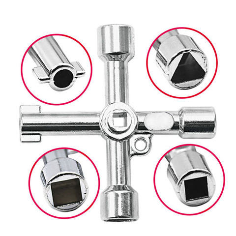 Universal Cross Triangle KEY for Train Electrical Elevator Cabinet Valve Alloy Triangle ► Photo 1/4