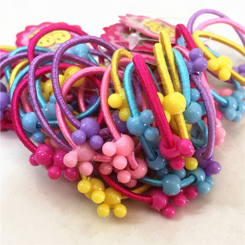 50 pcs Women Girls Hair Band Ring Ties Ponytail Candy Rope ring elastic hairband