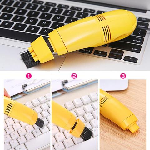 PC Dust Cleaner Brush Mini Computer Vacuum Cleaner USB Keyboard Laptop Universal Vacuum Attachment Dirt Clean Tools ► Photo 1/6