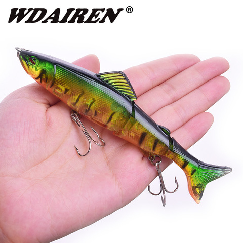 WDAIREN 12.5cm 17.5g Minnow Fishing Lure Multi Jointed Sections Hard Baits Artificial Fishing Wobblers Crankbaits Fishing Tackle ► Photo 1/6