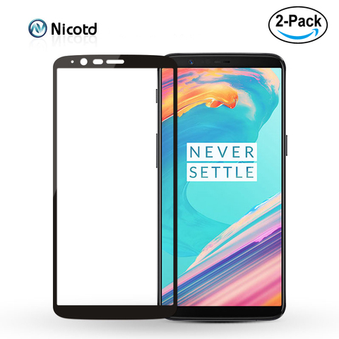 2 pack Full Cover 2.5D Tempered Glass For Oneplus 6 5T 5 T A6000 One Plus 6 Oneplus6 Oneplus5 1+6 Curved Screen Protector Film ► Photo 1/6