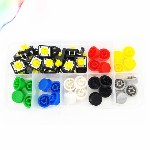 25PCS Free shopping 12X12X7.3 button cap round type 11.5*6 touch switch 12*12*7.3 square head button cap ► Photo 1/4