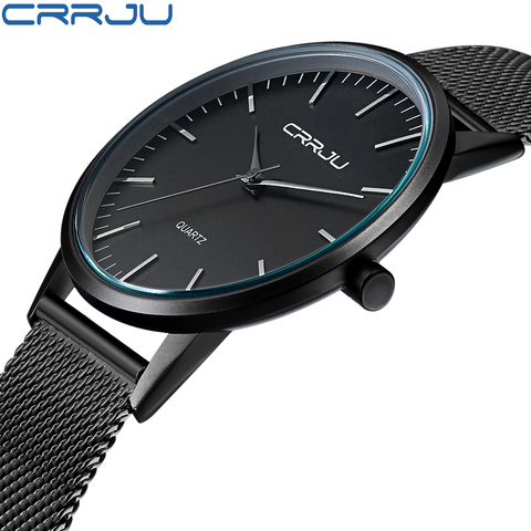 CRRJU Top Watches Men Luxury Brand Casual Stainless Steel Sports Watches Japan Quartz Unisex WristWatches For Men Military Watch ► Photo 1/6