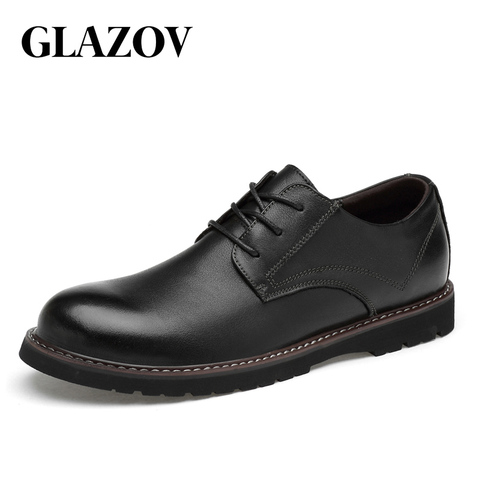 Genuine Leather Men Shoes Fashion Waterproof Oxford Shoes Man Breathable Sneakers British Style Flats Autumn Casual Shoes 36~48 ► Photo 1/6