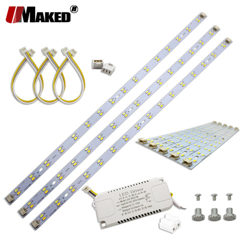LED PCB Kits 24/36/48/64/80W Light Strip SMD5730 Aluminum Lamp Plate 220V Changable Ceiling Light Replace Tube Retrofit PCB Sets ► Photo 1/6