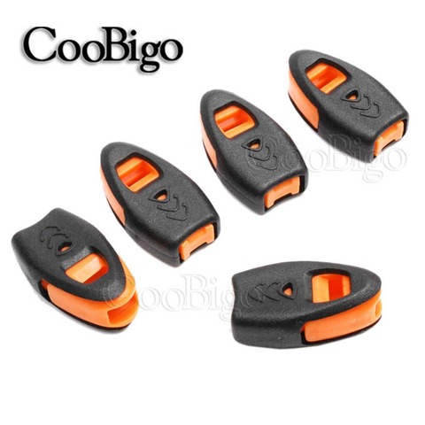 5pcs Zipper Pull Cord Ends Lock Paracord Knife Lanyard Emergency Whistle ORANGE Outdoor Camping Survival Travel Kits #FLS070 ► Photo 1/6